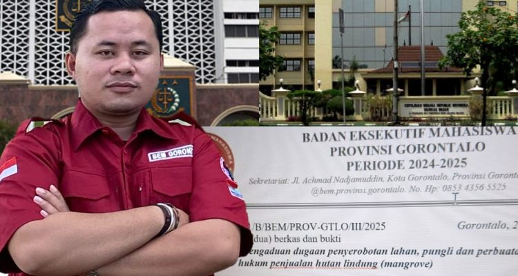 Aksi Demo Bem Provinsi Gorontalo, Usut Tuntas Dugaan Kasus Mafia Lahan Di Kabupaten Gorontalo Utara
