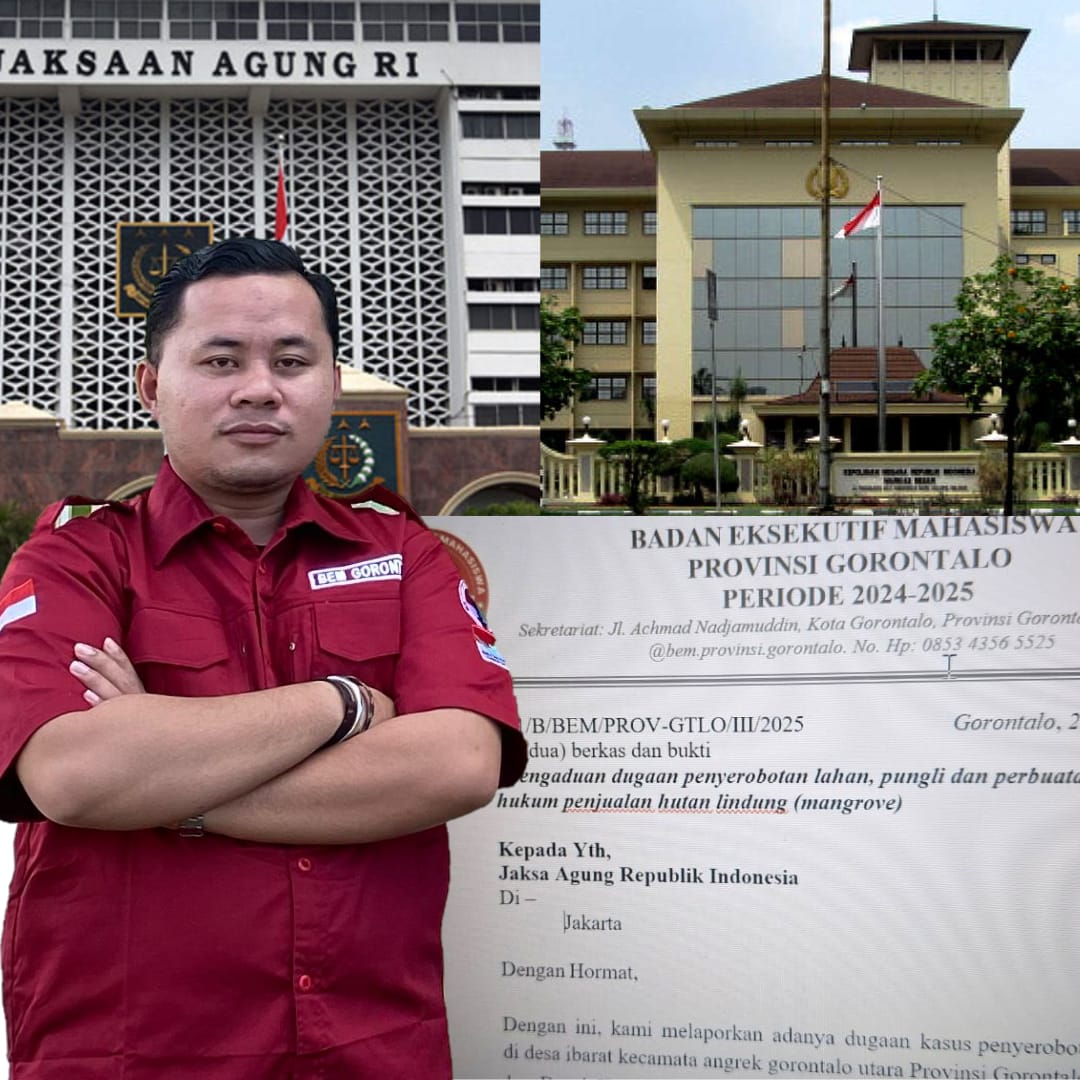 Aksi Demo Bem Provinsi Gorontalo, Usut Tuntas Dugaan Kasus Mafia Lahan Di Kabupaten Gorontalo Utara