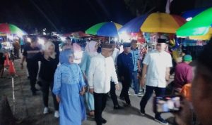 Bupati Gorontalo Sofyan Puhi Tinjau Pasar Senggol Di Tolangohula