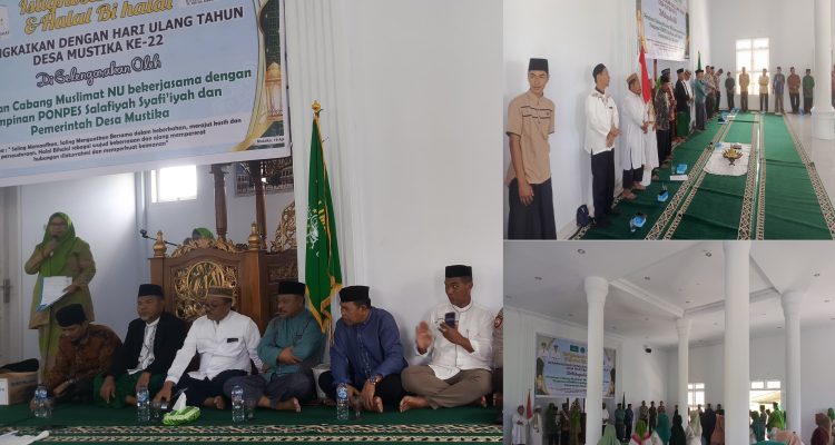 Tasyakuran Harlah Ke-22, Pemdes Mustika Gelar Halal Bihalal Sekaligus Salurkan BLT Kepada 27 KPM