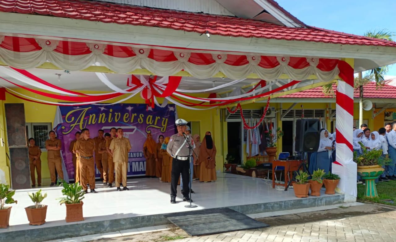 Polantas Menyapa Pelajar: Satlantas Polres Pohuwato dan SMA Negeri 1 Marisa Bersinergi Tanamkan Disiplin Berlalu Lintas Sejak Dini