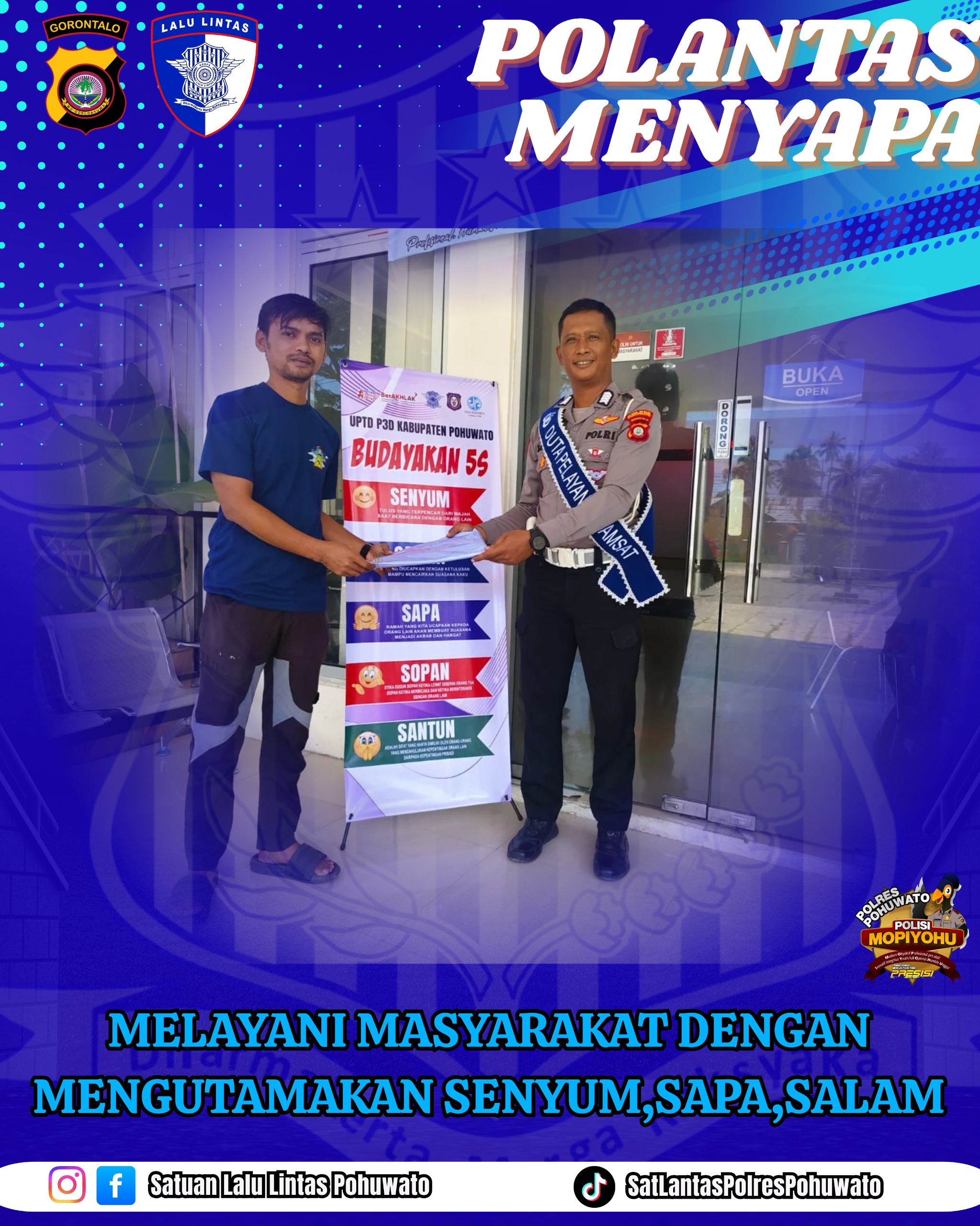 Polres Pohuwato Hadirkan Program “Polantas Menyapa",Melayani Masyarakat Dengan 3S