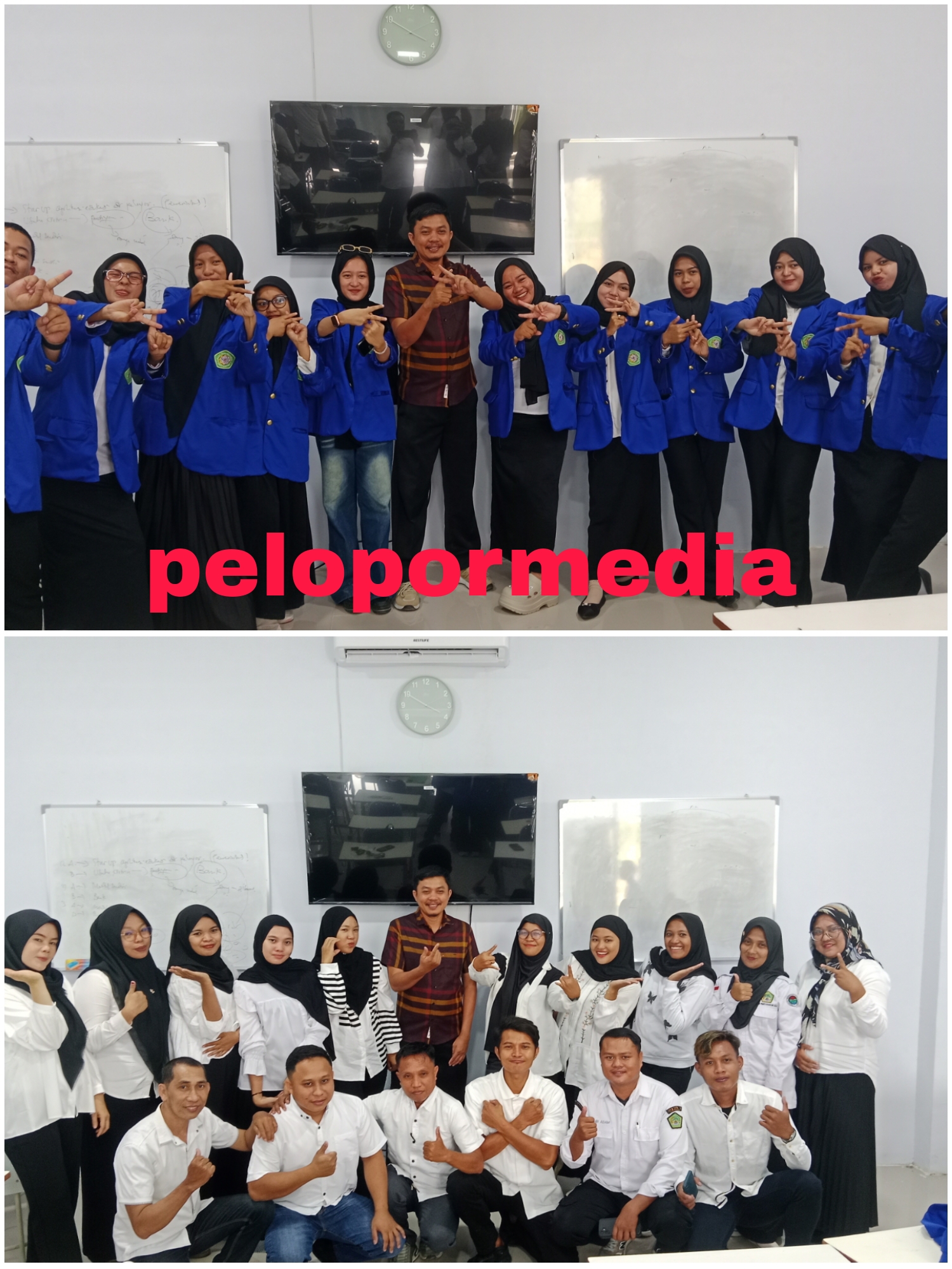 Momentum Keakraban, Dosen Lukman Hulawa Foto Bersama Mahasiswa Usai UAS Fisika